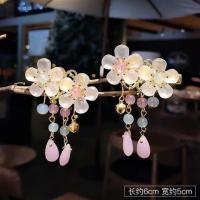 2水晶花朵主图款 汉服儿童发饰发卡头饰夹子韩国古风古代公主饰品女童古装公主发夹
