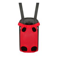 大红色网布 S码4斤内 狗狗双肩背包泰迪狗狗外出背包胸前包便携包狗狗背包猫包猫咪包包