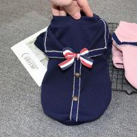 学院风卫衣-蓝色 XS建议2-3斤左右 学院风宠物猫咪狗衣服秋季泰迪比熊衣服休闲卫衣小型秋冬两脚服饰