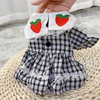 蓝色格子 S 猫咪春秋款狗狗公主裙衣服猫春装狗薄款猫猫布偶猫小型犬比熊裙子