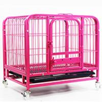 粉色 XS54*38*50无礼品[6斤内] 狗笼子泰迪小型犬中型犬宠物加粗狗狗笼子带厕所狗窝兔子笼猫笼子