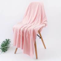 粉色浴巾(不带帽) 70*140适合1米以下 儿童斗篷浴巾吸水不掉毛色带帽浴袍洗澡卡通宝宝婴儿可穿披风毛巾