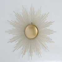 简约铜镜款-60cm 客厅装饰品壁挂 背景墙挂件沙发欧式铁艺墙面轻奢 壁饰金属太阳镜