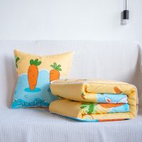 萝卜小白兔 小号展开100X150cm 办公室午睡神器抱枕被子两用靠垫空调被车用趴趴枕沙发靠枕二合一