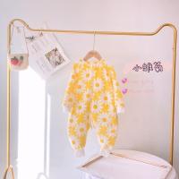单层小雏菊(包脚两用) S 2022婴幼儿分腿睡袋儿童法兰绒防踢被宝宝秋冬连体衣四季可用睡衣