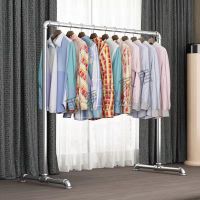 单杆1米长高1.5米 单杆落地晾衣架卧室凉挂衣架阳台晾衣杆户外晾晒被子架服装展示