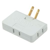 一转三转换插头[白色] 1个装 一转三转换器电视柜靠墙插座电源扩展转换器超薄无线转换插头插排