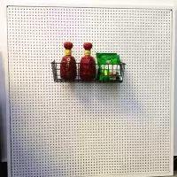 白色 100*40带边框[送挂钩20个] 带边框洞洞板展示架孔板上墙饰品展架厨房收纳手机配件