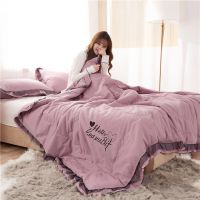 水红色 150*200cm单夏被 水洗棉空调被夏凉被四件套可机洗夏被双人被子单人床上用品