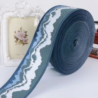 蓝灰一卷(约25米) 宽9公分窗帘花边辅料提花窗帘拼接辅料沙发靠垫抱枕床品装饰9R23