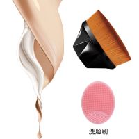 炫酷黑[送]收纳盒+洗脸刷 55号魔术粉底刷不吃粉底液散粉扁头刷子专用工具刷无痕化妆刷套装