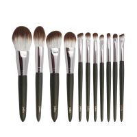 11支裸刷 人造纤维 Jeshlin杰诗琳绿芜速干沧州化妆刷 11支散粉高光刷粉底侧影眼影刷