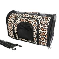 豹纹 S(6斤内宠物适用) 超大空间透气宠物猫狗背包 宠物折叠包 外出便携包大号透气旅行包