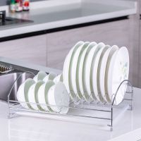 单层碗架(颜色随机) 碗架沥水架家用洗放碗碟盘子收纳架厨房置物架不锈钢色控水放碗架