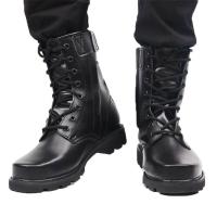 P+//黑色单款 38 户外男防爆靴钢头钢底军皮靴作训靴厚底高帮军勾羊毛保暖保安鞋