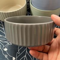 灰色小号(直径12.2*高5.3) 外贸陶瓷狗碗狗粮食盆猫碗水碗超大特大号中大型犬大码碗防打不翻