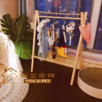 衣架*5个 S-小型 狗狗衣柜实木猫咪柜公主小 衣橱衣架双层柜子宠物家具架狗猫柜床