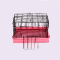 防喷尿大号粉色托盘黑笼款 兔笼子豚鼠笼防喷尿荷兰猪笼子用品兔子笼子宠物养殖特大号饲养笼