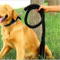 黑色 S码-8-20斤(单扣眼项圈) 中型犬大型犬 金毛阿拉斯加牵引带遛狗绳项圈狗链子牵引绳三件套