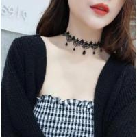 类似爱情 礼服配饰蕾丝锁骨链choker暗黑系原宿项圈女性感项链夸张脖子饰品