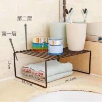 j简易款二层黑色[不可旋转] 旋转式置物架厨房用品转角架落地多层多功能360度水果蔬菜收纳架