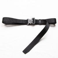 宽度:3.0cm黑色[黑扣] 100cm 3cm眼镜蛇插扣工装裤帆布腰带男 潮牌牛仔裤户外布料机能皮带暗黑