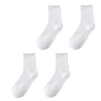 8801]4白 长筒 袜子女中筒袜黑色秋冬款ins潮白色加厚保暖长袜女长筒袜情侣男袜