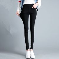 黑色(薄款) S 打底裤女外穿春秋冬加绒显瘦高腰魔术裤小脚铅笔裤黑色裤子女薄款