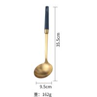 [304加厚防烫]大汤勺_不包运费& 304不锈钢防烫锅铲套装炒菜铲子汤勺漏勺厨房用品厨具全套家庭用