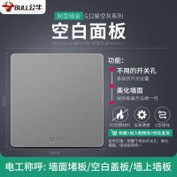 白板(买2只送胶布) 开关插座套装面板五孔插座多孔86型墙壁灰色暗装usb开关家用