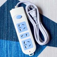 两脚插头-12孔 防雷款 全长2米 两项两脚插座插排带线长线接线板家用宿舍办公排插板两插头插线板
