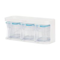 抗菌率99% 按压开盖1组3个装 调料盒一体抗菌塑料调料罐调味罐家用厨房盐罐子调味盒醋瓶罐