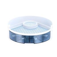 单层 海蓝 旋转厨房调味品调料收纳置物架台面多功能酱油醋瓶家用大全神器