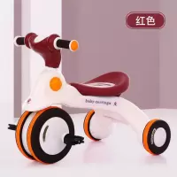 红色/灯光音乐+电池拉绳 儿童三轮车脚踏车宝宝手推车小孩推车自行车1-3-6岁男女宝宝单车