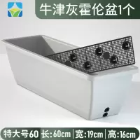 [加长60款]牛津灰霍伦盆1个 长条花盆阳台种菜盆家庭种菜神器长方形壁挂花盆大号栏杆花盆特价