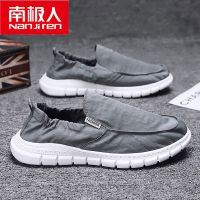 灰色(特价款) 39 男鞋子2022春季一脚蹬老北京帆布潮鞋潮流百搭休闲开车板鞋