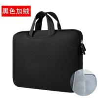 纯色 手提包加绒 黑色 13.3英寸 戴尔笔记本电脑包13.3英寸14寸15.6寸16.1商务防震男女手提电脑包