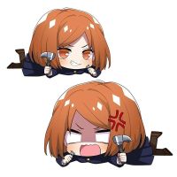 钉崎 咒术回战动漫周边虎杖钉崎趴趴枕二次元毛绒公仔抱枕Q版趴趴枕