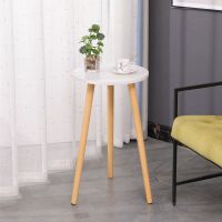 [暖白40] 52高 沙发边几小茶几家用客厅小桌子卧室少女房间床头柜阳台桌小圆桌子