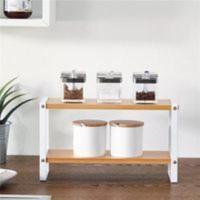 欧式厨房调料架两层实木置物架家用台面酱料瓶罐调味架收纳木架子 欧式厨房调料架两层实木置物架家用台面酱料瓶罐调味架收纳木架