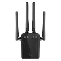 四天线[单频300兆]黑色 wifi信号放大器双频5g家用路由器千兆网络信号增强器无线扩展器