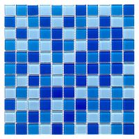 25三色蓝(一平方) 游泳池专用马赛克瓷砖水晶玻璃鱼池水池泳池卫生间浴池户外墙砖