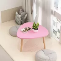 [三角形]暖粉色40*40*30 飘窗迷你小桌子榻榻米炕几阳台小茶桌床上办公写字桌