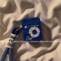 AirPods1/2耳机套 克莱因蓝唱片AirPods Pro3代苹果无线蓝牙耳机套AirPods1/2挂绳女