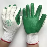 小帮手牌12双 春秋搬砖胶片劳保手套耐磨防滑加厚挂胶胶皮胶片工地防割加厚手套