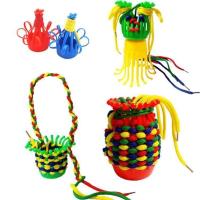 10个花篮+40根线(袋装) 花篮编织积木编篮子儿童手工制作穿线3-6岁幼儿动手早教益智玩具