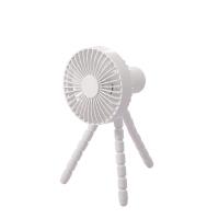 普通款白色 八爪鱼风扇 婴儿车便携户外风扇 大容量电池摇头三脚架小风扇