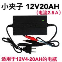 12V4-20Ah通用[小夹子] 12V电瓶充电器12伏2A/20Ah摩托车三轮摩托女士男装电池通用充电器