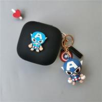 黑壳新美国队长标+挂件 漫威蜘蛛侠PowerbeatsPro保护套硅胶魔音无线蓝牙耳机套Beats防摔