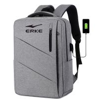 单层 浅灰16寸 男士商务双肩背包17寸电脑包潮牌休闲旅行包大容量初高中学生书包